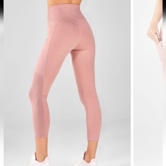 Fabletics Pink High Waist Mesh pocket leggings Size XS - Picture 7 of 11